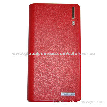 Power Bank for iPhone with 20,000mAh High-capacity, Dual-USB Output, LED Flashlight, CE/RoHS Mark